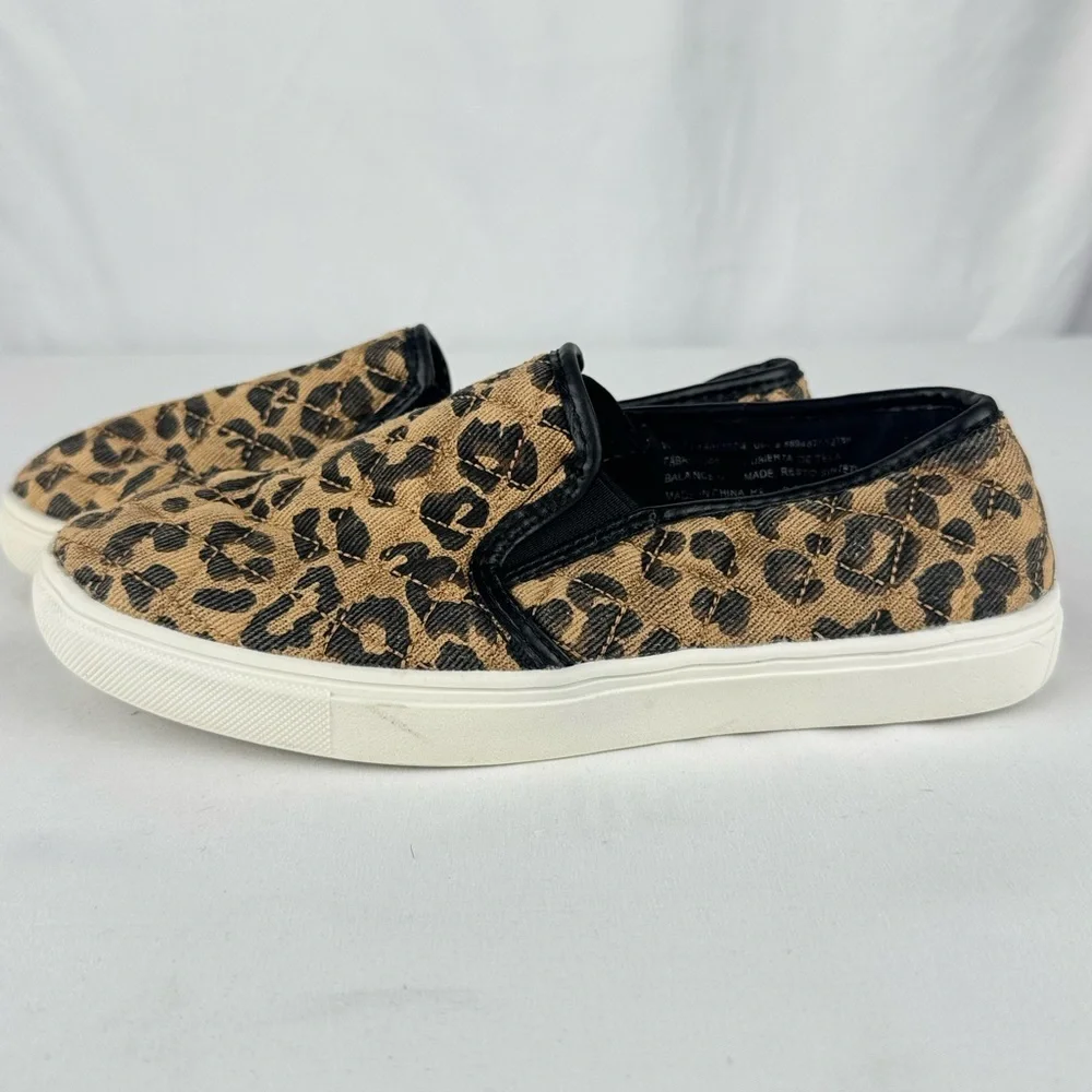 Time and Tru Leopard Slip On Quilted Sneakers - Picture 2 of 7